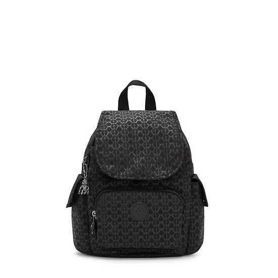 Sacs À Dos Kipling City Pack Mini Classiche Printed Noir | FR 1732IL